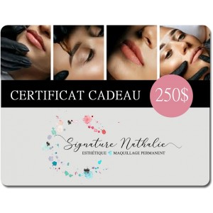 CERTIFICAT CADEAU 250